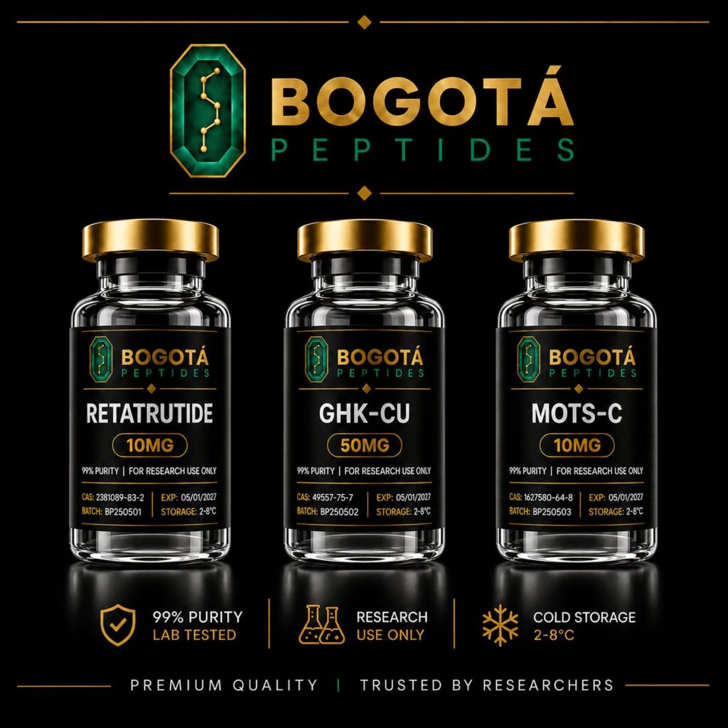 peptides Bogotá Colombia with same day delivery including Retatrutide 10mg GHK-Cu 50mg and MOTS-C 10mg
